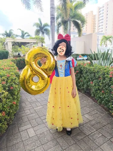 Vestido de festa Fantasia Branca de Neve 8/10 anos