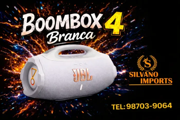 Boombox 4 Branca JBL 210W Bluetooth + NFe