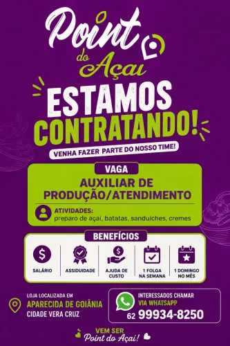 AUXILIAR DE PRODUÇÃO/ATENDIMENTO