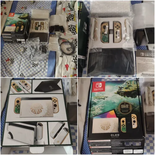 Nintendo Switch OLED Edição Especial Zelda Tears Of The Kingdom Novo 