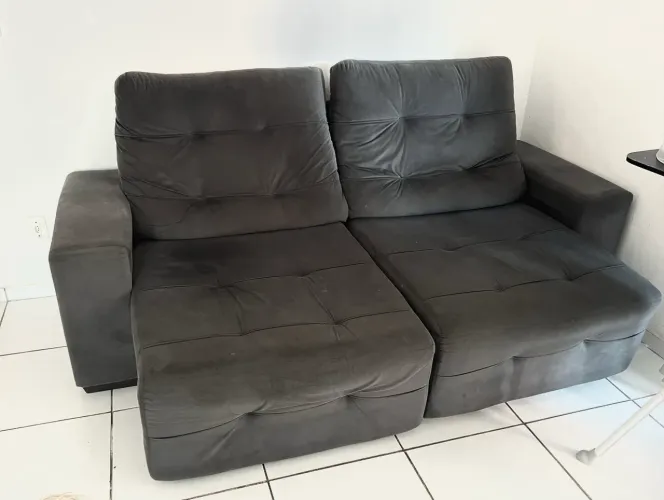 Sofá Retrátil Reclinável 4 Lugares