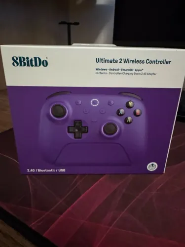 Controle Sem Fio 8bitdo Ultimate 2 Gatilhos Hall Tmr Pro Cor Violeta