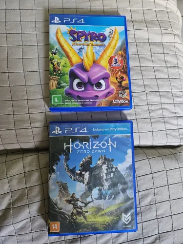 Jogo trilogia Spyro e Horizon Zero Sawn