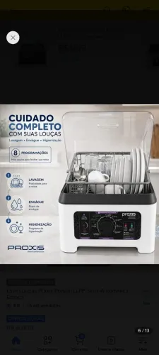 Lava Louças Praxis Portátil LLPP Semi-Automática Branca 127 v