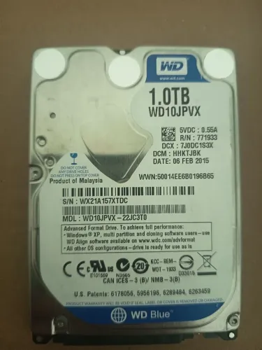 HD para notebook de 1tb WD BLUE