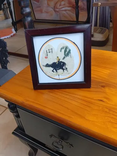 Pintura na folha de árvore arte japonesa