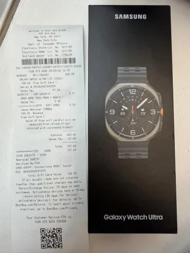 Samsung Galaxy Watch Ultra LTE (2025) - NOVO, Caixa Aberta pela Alfândega