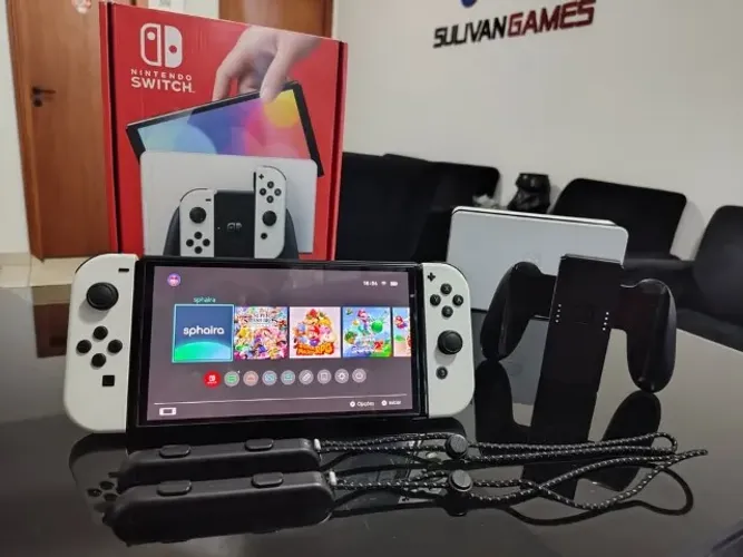Nintendo Switch OLED seminovo DESB.LO.QUEADO c/ chip - Pode jogar Online - Vários Jogos