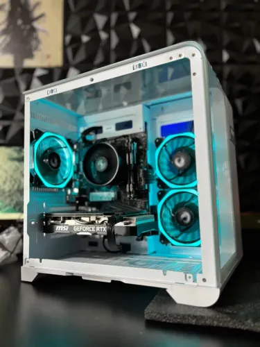 PC Gamer Ryzen 5 5500 aquário branco 