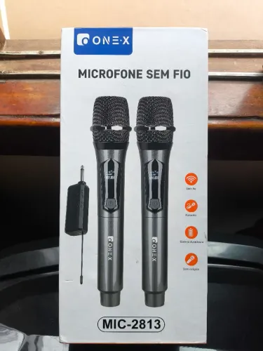 Kit de Microfone Sem Fio Duplo One-X MIC-2813