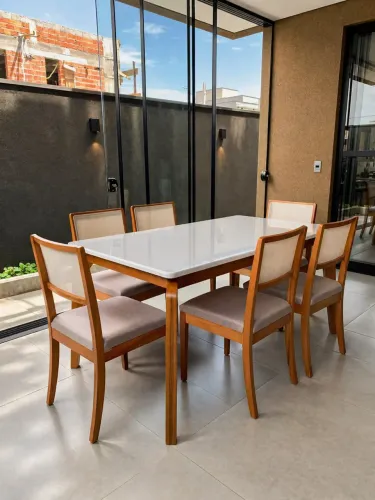 Mesa Alto Padrão 6 Cadeiras NOVO