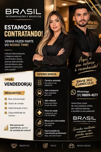VAGA PARA VENDEDOR (A) 