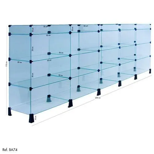 Vidros modulados pra balcão, expositor, baleiros etc