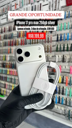 Iphone 17 pro max 256gb sem uso, apenas ativado