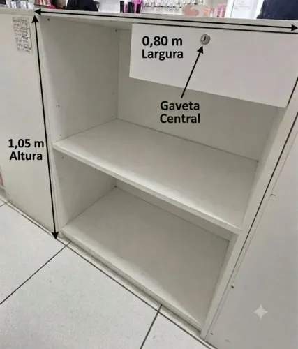 Balcão de Atendimento para Loja com Gaveta Trancável (0,80m x 1,05m)