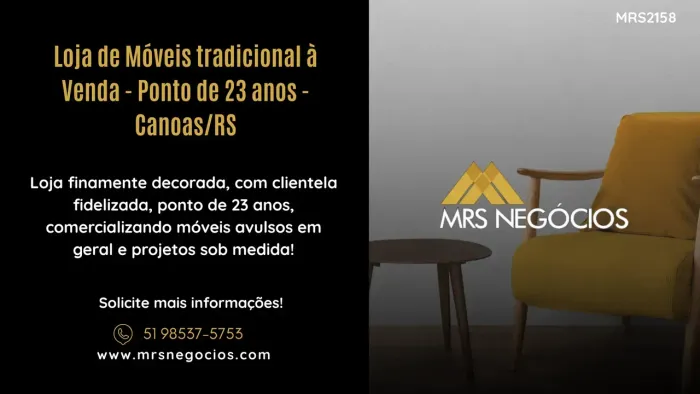 Loja de Móveis tradicional à Venda - Ponto de 23 anos - Canoas/RS