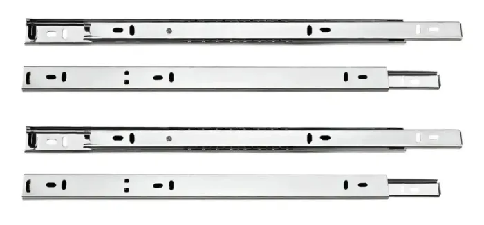 2 Pares Corrediça Gaveta Trilho Telescópico 35cm Aço