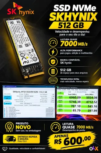SSD Nvme SK Hynix gen4 512 GB