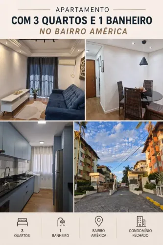 APARTAMENTO MOBILIADO, NO AMÉRICA, 3 QUARTOS, CONDOMINIO INCLUSO NO VALOR DO ALUGUEL
