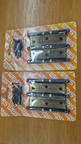 Dobradiças para portas pretas com dourado 