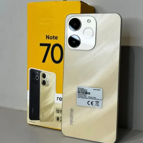 Promoção - Realme Note 70 - Tela fluida Grande 128/4 Gold Com Bateria Durável - Dia a dia
