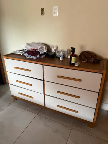 Cômoda MDF nova 6 gavetas grandes