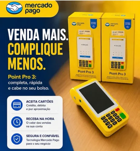 Máquina de cartão do mercado pago apronta entrega 