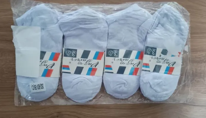 Kit Com 12 Pares De Meia Branca Infantil Tamanho 31 ao 35