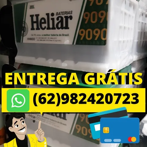 Bateria Heliar 60Ah Retrô Edição Especial Anos 90