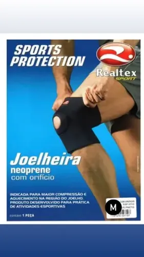 Joelheira neoprene com orifício