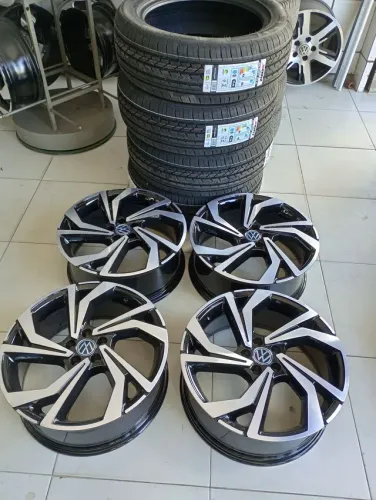 Rodas Novas Aro 18 VW + Pneus Novos Aro 18
