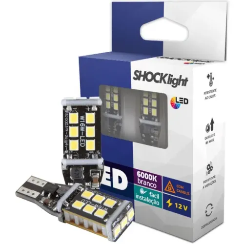 Lâmpada Auxiliar Pingo Dagua T15 - 15 LEDS c/ Cambus -  SLL-1217