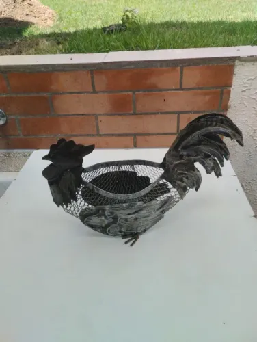 Porta trecos Galinha em Ferro - Decoração