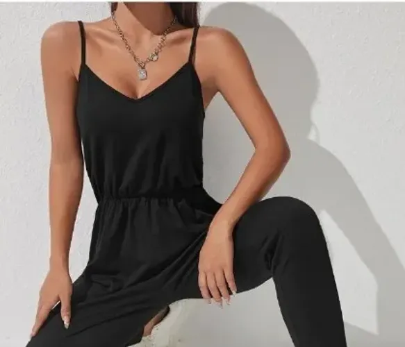 NOVO_Macacão Shein cami Sólido Alça Ajustável_Tam. M