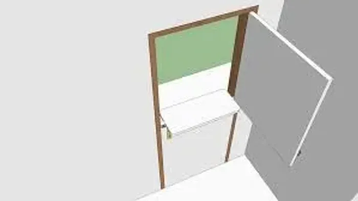 Folha de Porta Balcão tipo almoxarifado em madeira largura 82cm