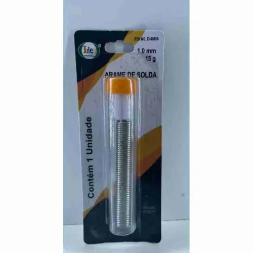 SOLDA ESTANHO TUBO 1mm com 1.5m 15g 63/37 