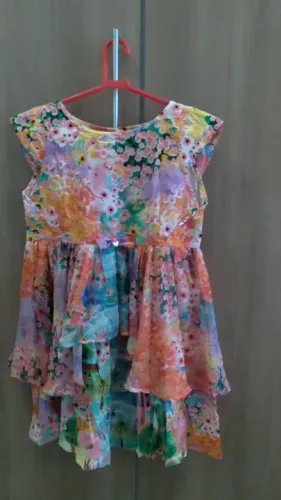 Vestido infantil Alphabeto e tiara
