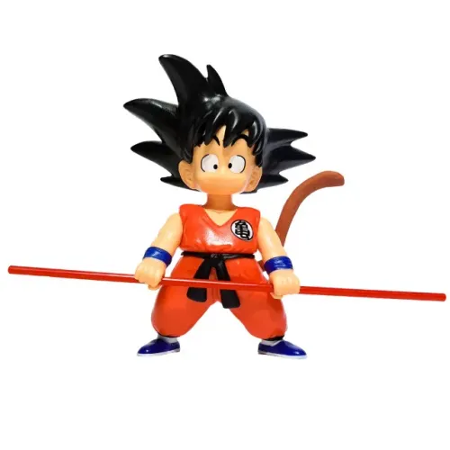 Action Figure Goku Criança com Bastão Mágico - Dragon Ball Clássico Figura de Ação Boneco