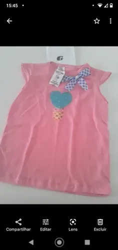 Lindas e maravilhosas blusas infantis em algodão