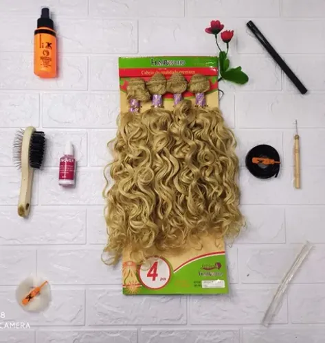 Cabelo Organico Anelado 55cm 230g 4pçs  Hair World - Cor (#24)