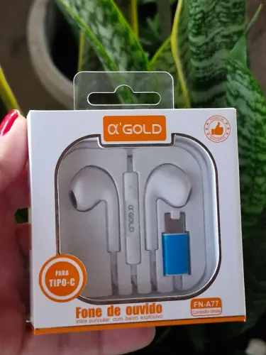 Fones De Ouvido Com Fio Tipo C Intrauricular