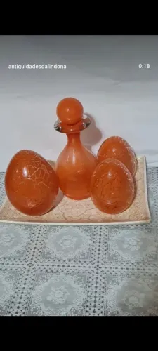 Jogo de decoração  mesa.estilo murano.