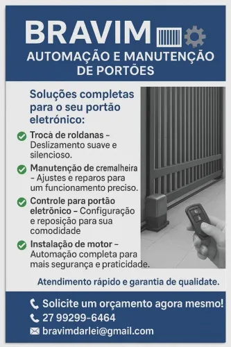 Manutenção e automação de portões