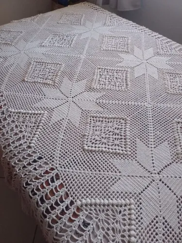 Colcha de crochê 