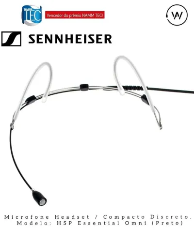 Microfone headset sem fio Sennheiser (HSP ESSENTIAL OMNI-BLACK - EW)
