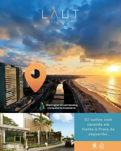 APARTAMENTO VISTA MAR 48m² 2 QUARTOS 1 SUÍTE VARANDA 1 VAGA INFRA VENDE JAGUARIBE