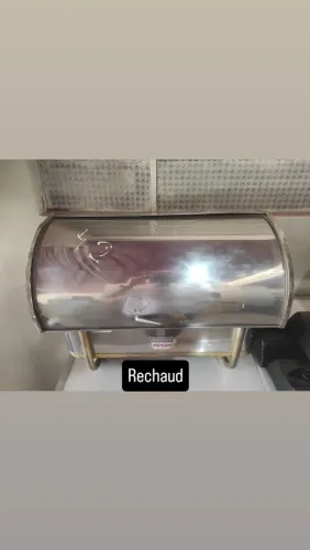Rechaud em Aço Inox com Tampa Basculante - Profissional