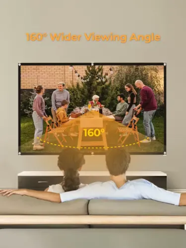  Tela de projetor portátil WEWATCH 150 Polegada HD 16:9 Tela de tecido dobrável reflexivo