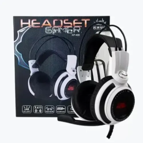 Headset Gamer KNUP KP-400 - Som Estéreo de Alta Definição, Microfone Conforto Jogos