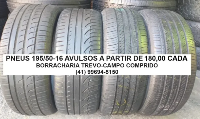 Pneus avulsos 195/50/16 a partir de 180,00 cada